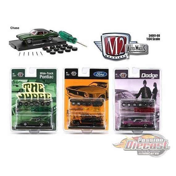 Auto Wheels Série 8 assortiment de 3 - M2 Machines 1:64 - 34001 08 - Passion Diecast 
