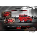 (Web Only)  Mitsubishi Pajero Evolution avec roues extras rouge  - INNO 64 - 1/64  - EVOP-RED