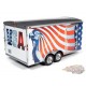 Remorque fermée avec drapeau américain - Auto World 1/18 - AMM1266  - Passion Diecast 