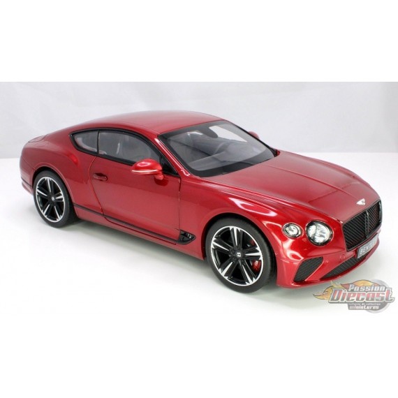 Bentley Continental GT 2018 Metallic Red - Norev 1-18 - 182788 - Passion  Diecast