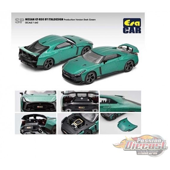 Nissan GT-R50 By Italdesign  Dark Green  - Era Car  1/64  - NS21GTRSP49  -  Passion Diecast 