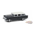 (Web Only) 1955 Chevrolet Two-Ten Townsman - Flat Black and India Ivory - Estate Wagons Series 6 - 1/64  Greenlight - 36010 A