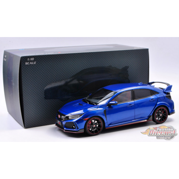 2020 Honda Civic Type R - Bleu -  LCD model  1/18 - 18005B BU - Passion Diecast