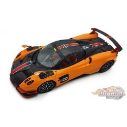 Pagani Huayra BC Roadster - Orange -  LCD model  1/18 - 18008 OR - Passion Diecast