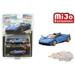 Pagani Huayra Roadster Blue Francia -  MINI GT 1:64  Mijo Exclusive - MGT00038 -  Passion Diecast 