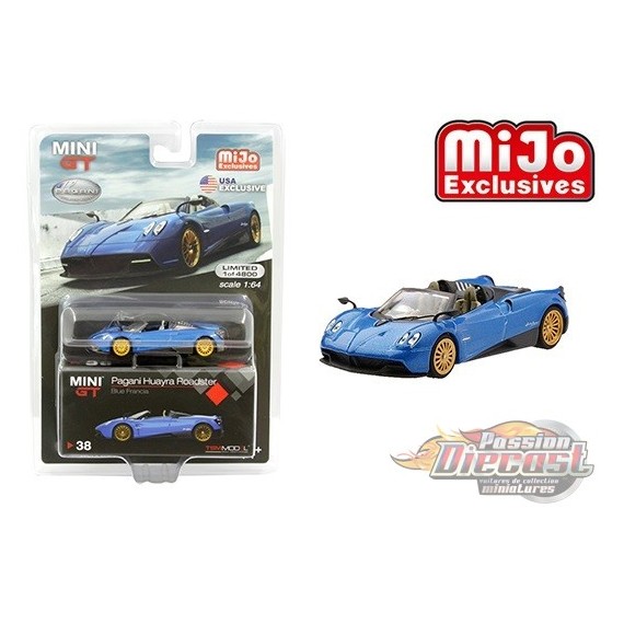 Pagani Huayra Roadster Blue Francia -  MINI GT 1:64  Mijo Exclusive - MGT00038