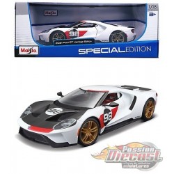 Ford GT Heritage 2021 no 98 Blanc  - Maisto 1/18 - 31390 HE - Passion Diecast 