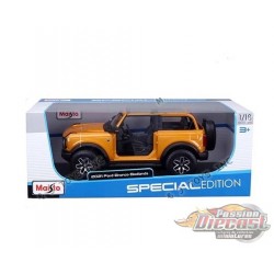 2021 Ford Bronco Badlands Edition Orange  - Maisto 1/18 - 31457OR - Passion Diecast 