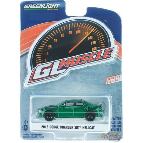 2018 Dodge Charger SRT Hellcat gris GL Muscle  24  GREENMACHINE 1/64 - 13290 DGR Passion Diecast