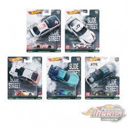 ( Web Seulement ) Hot Wheels 1:64 Car Culture 2021 ''E''  ''SLIDE STREET''   Assortiment Ensemble De 5 Voitures - FPY86-957E