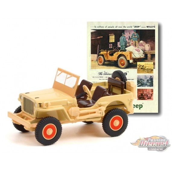 1945 Willys MB Jeep - The Universal Jeep - Vintage Ad Cars Series 5 - 1/64 Greenlight - 39080 A