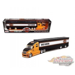 Harley-Davison Orange - Noir Custom Hauler -  Maisto 1/64 - 11516 OR Passion Diecast 