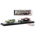 (Web Only) 1973 Chevrolet Cheyenne 10 / Flatbed Trailer and 1970 Chevrolet Chevelle Malibu SS 454  - M2 1/64  36000-45 B