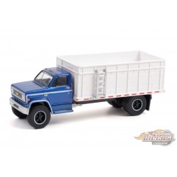 1980 Chevrolet C-70 Grain Truck - Blue Poly Cab / White Bed - SD Trucks 13 - Greenlight  1/64 - 45130 A  - Passion Diecast 