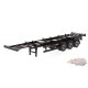40' Skeleton Container Trailer - Black -  Diecast Master  1/50 - 91024  - Passion Diecast