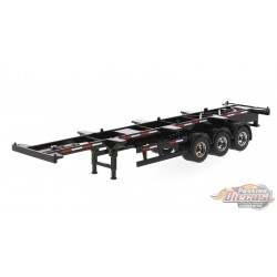 40' Skeleton Container Trailer - Black -  Diecast Master  1/50 - 91024