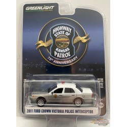 2011 Crown Victoria  Kansas Highway Patrol 75th - Anniversary Collection  - 1/64 GREENMACHINE - 28060 DGR