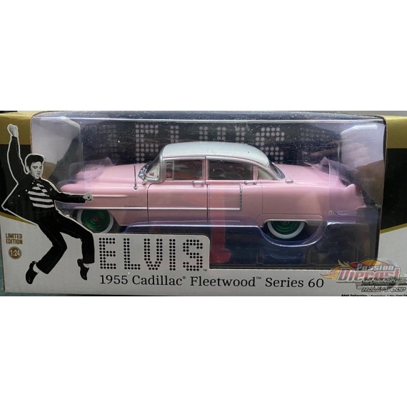 1955 Cadillac Fleetwood Series 60  Pink Cadillac  Elvis Presley  GREENMACHINE 1/24 84092GR Passion Diecast