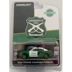 Carabineros De Chile (Chilean Police) - 2018 Dodge Charger Pursuit - GREENMACHINE 1/64 Exclusive - 30162GR