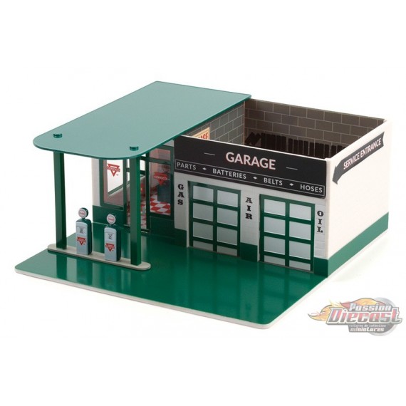 Conoco Continental Oil Company - Vintage Gas Station - Mechanic's Corner Series 8 - Greenlight 1/64 - 57081- Passion diecast