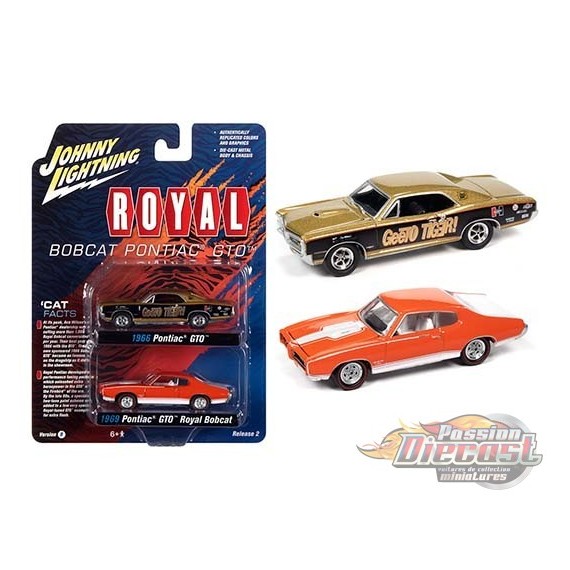 2021 Release 2 Royal Bobcat Version B  - Set of 2 -  Johnny Lightning 1:64 - JLSP161-12B