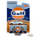 (Web Only) 2021 Ford Mustang Mach 1 " GULF " w/ Driver Figure  - greenlight 1/64 - MiJo Exclusives - 51377