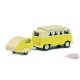 VW T1 Camper w.caravan - Schuco 1:64 -  452026700 - Passion Diecast 