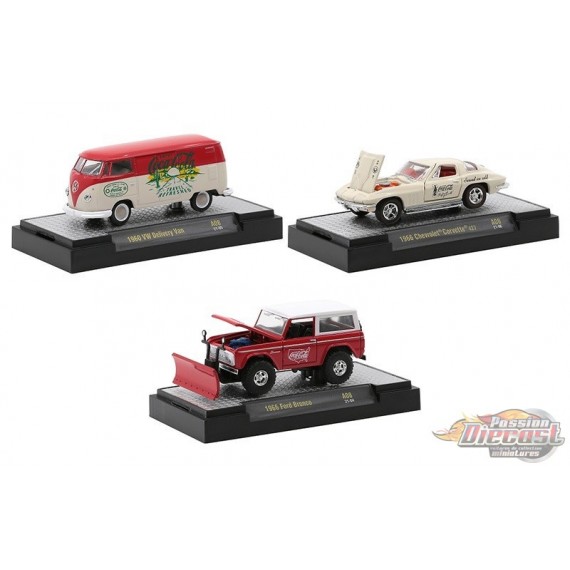 M2 Coca-Cola assortiment de 3 - M2 Machines 1:64 - 52500-A08 - Passion Diecast 