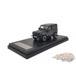 2018 Land Rover Defender 90 works V8 70th Edition Diecast model car - Noir  - LCD Models 1:64 - 64016 BL - Passion Diecast 