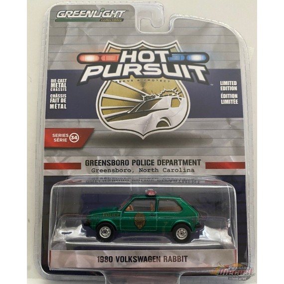 Volkswagen Rabbit 1980 - Greensboro, North Carolina Highway - Hot Pursuit 34 - 1-64 GREENMACHINE 42910 DGR