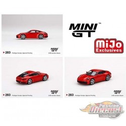 Mini GT 1:64 Porsche 911 (992) Carrera S Garde Rouge - Mijo Exclusives USA  - MGT00283 - Passion Diecast 