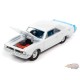 1970 Dodge Dart Swinger Blanc avec bande arrière bleu clair - Muscle Car USA  Johnny Lightning 1:64 - JLSP176 A   JLMC027