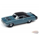 1970 Dodge Dart Swinger Light Blue Poly with Flat Black Roof - Muscle Car USA Johnny Lightning 1:64 - JLSP176 B   JLMC027