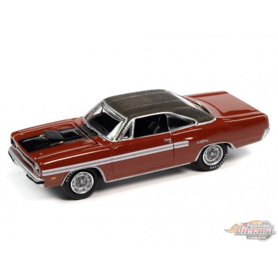 1970 Plymouth GTX Orange brûlée - Muscle Car USA  Johnny Lightning 1:64 - JLSP177 B   JLMC027 - Passion Diecast