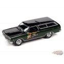 1965 Chevrolet Chevelle Wagon Green Metallic Gloss Black  - Muscle Car USA Johnny Lightning 1:64 - JLSP173 A   JLMC027