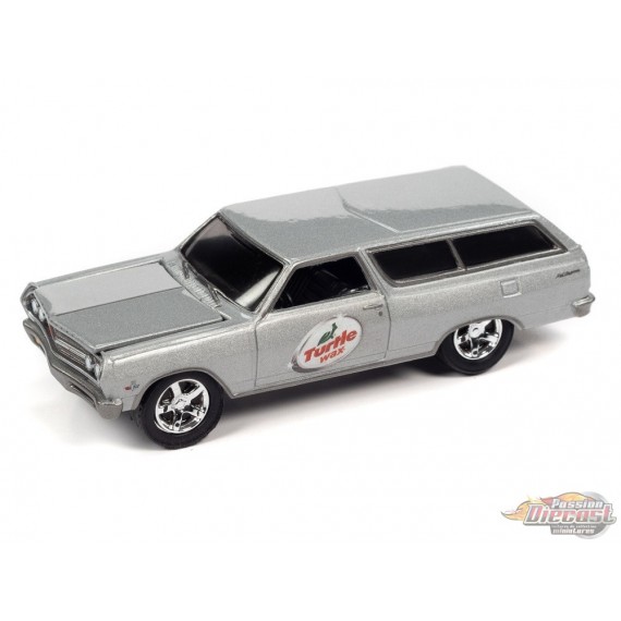 1965 Chevrolet Chevelle Wagon Silver  - Muscle Car USA Johnny Lightning 1:64 - JLSP173 B   JLMC027
