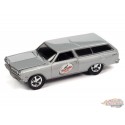1965 Chevrolet Chevelle Wagon Silver  - Muscle Car USA Johnny Lightning 1:64 - JLSP173 B   JLMC027
