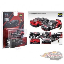 Nissan GT-R R35 ADVAN Yokohama Fibre de carbone et figurine - Limité 1,200 Pcs - Era Car  1/64 - NS21GTRSP56