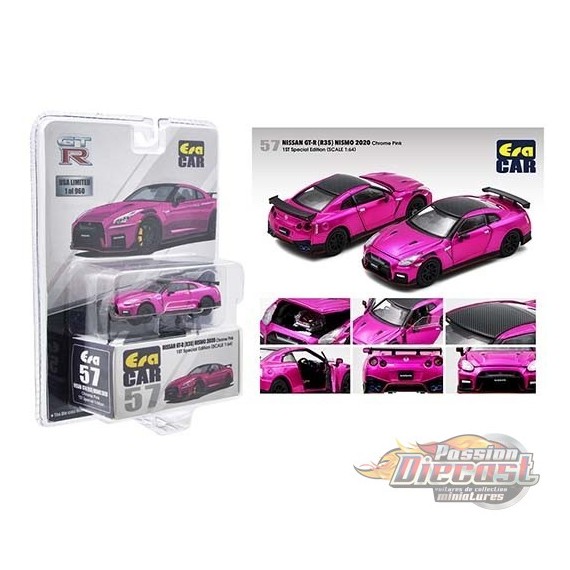 Nissan GT-R R35 Nismo 2020 Chrome Pink - Limited 960 Pcs - Era Car  1/64 - NS21GTRRF57 -  Passion Diecast 