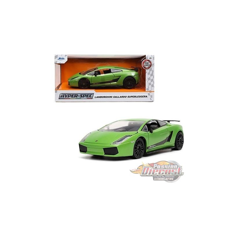 Lamborghini Gallardo Superleggera Green Hyperspec Jada 1/24 32717  Passion Diecast