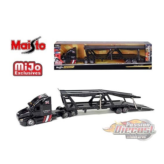 Mack Anthem Custom Hauler Nissan Transporteur Noir - Mijo Exclusive -  Maisto 1/64 - 12419-GTR - Passion Diecast 