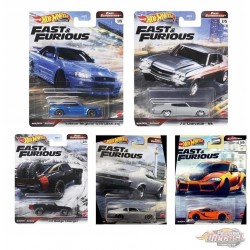 Hot Wheels 1:64  Fast & Furious 2021 Fast Superstars Caisse  M  Assortiment Ensemble De 5 Voitures - GBW75-956M