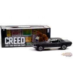 1967 Ford Mustang Coupe  - Adonis Creed's - Matte Black  - Greenlight 1/18 - 13611