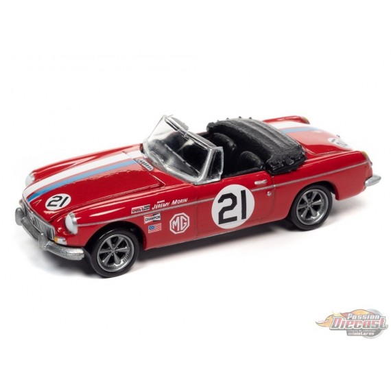 1963 MGB Rouge Euro - Import Heat - Street Freaks -  Johnny Lightning 1:64 - JLSP179 A   JLSF021