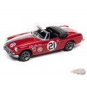 1963 MGB in Euro Red - Import Heat - Street Freaks - Johnny Lightning 1:64 - JLSP179 A   JLSF021