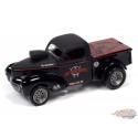 1941 Willys Gasser Pickup - Gloss Black Metallic Red - Street Freaks -  Johnny Lightning 1:64 - JLSP181 B   JLSF021