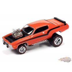 1973 Plymouth Road Runner - Hemi Orange  - Street Freaks -  Johnny Lightning 1:64 - JLSP182 B   JLSF021