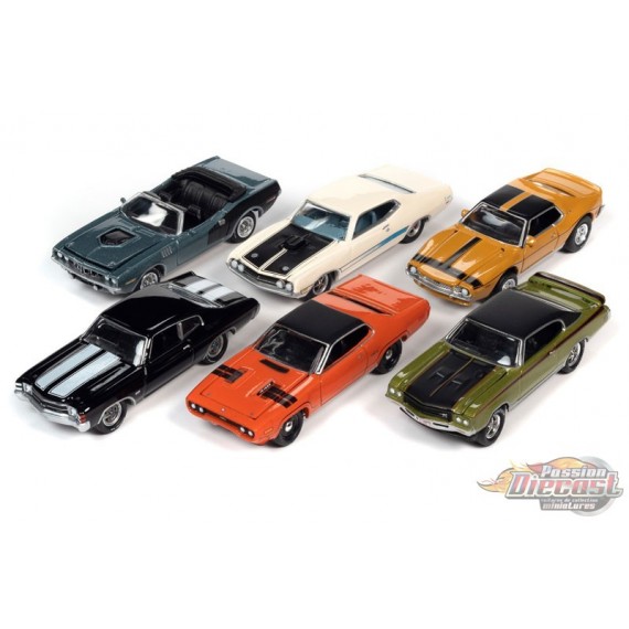 Muscle Cars USA 2021 Release 2 Version B (assortiment de 6 voitures) Johnny Lightning 1:64 - JLMC026  B - Passion Diecast 