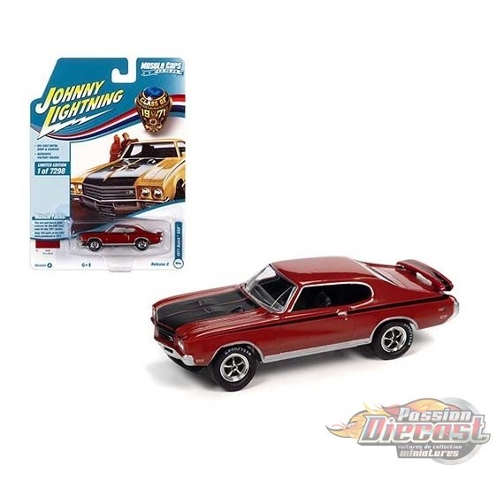 1971 Buick GSX Rouge - Muscle Car USA  Johnny Lightning 1:64 - JLSP151 A  JLMC026 - Passion Diecast
