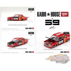 KaidoHouse Datsun 510 Pro Street SK510 Rouge - Mini GT - Mijo Exclusives -1/64 - KHMG003 - Passion Diecast 